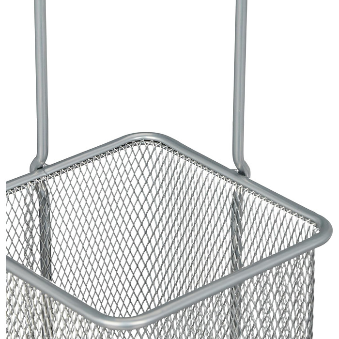 Relaxdays Regenschirmständer, HBT: 52,5 x 13,5 x 13,5 cm, Metall, eckig, modern, Silber (max. 60 Zeichen)
