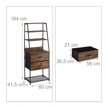 Relaxdays Vintage Regal im Industrial Design