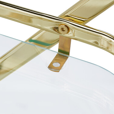 Relaxdays Servierwagen aus Messing & Glas
