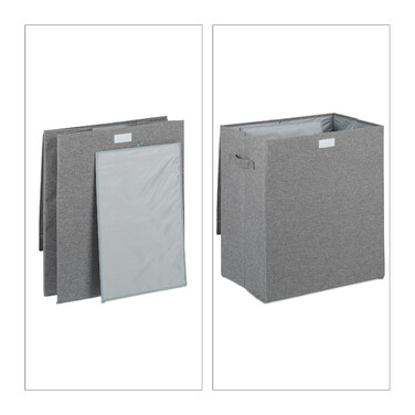 Relaxdays Wäschekorb 2er Set 61 Liter