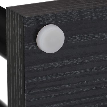 Relaxdays Pflanzenregal, Blumentreppe 5 Ablagen, 117x43x22 cm, Stahl/MDF, innen, Schwarz