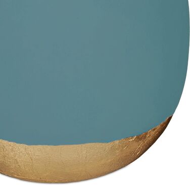 Relaxdays Dekoleuchte Beton, Tischlampe ohne Schirm, HxD 9 x 9 cm, E27 Fassung, langes Kabel, runde Betonlampe, blau