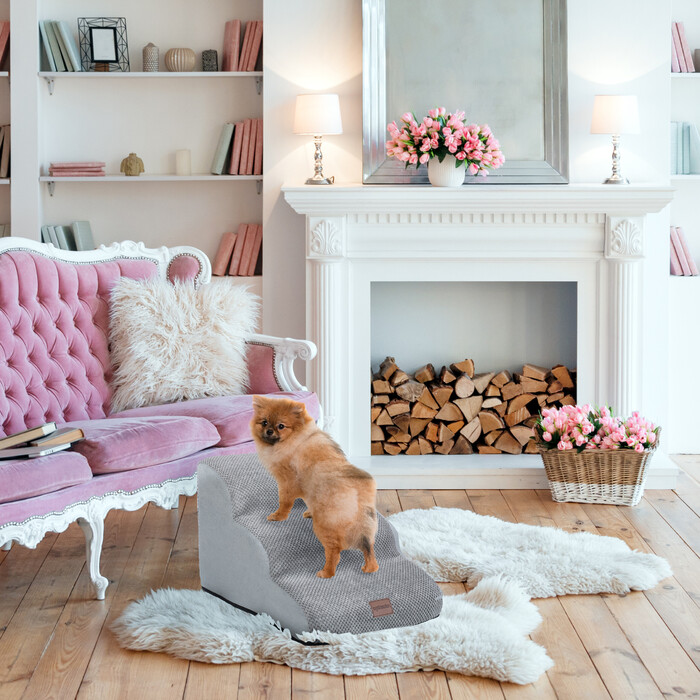 Relaxdays Hundetreppe mit 3 Stufen