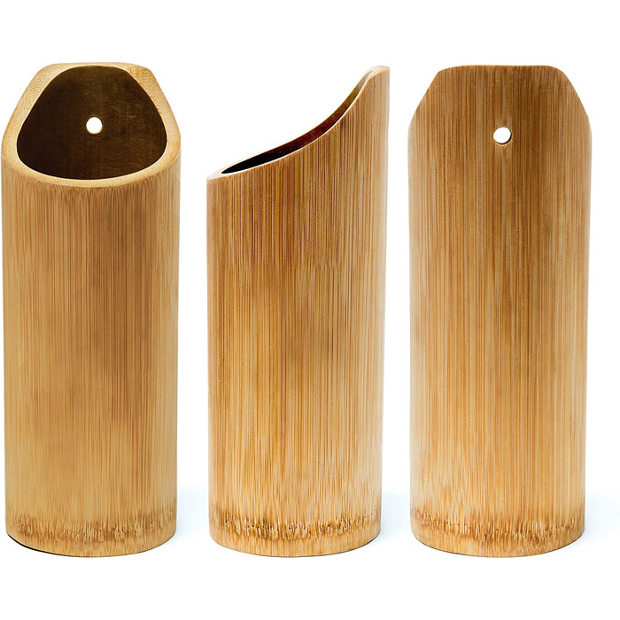 Relaxdays Küchenhelfer Set Bambus 7-tlg. 30cm lang, Kochlöffel, Holzlöffel, Pfannenwender (je 2), Salatzange, Gabel, Halter