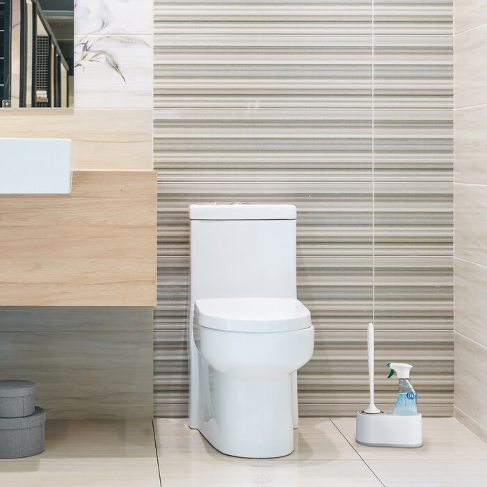 Relaxdays Toilettenbürste mit Wandhalterung