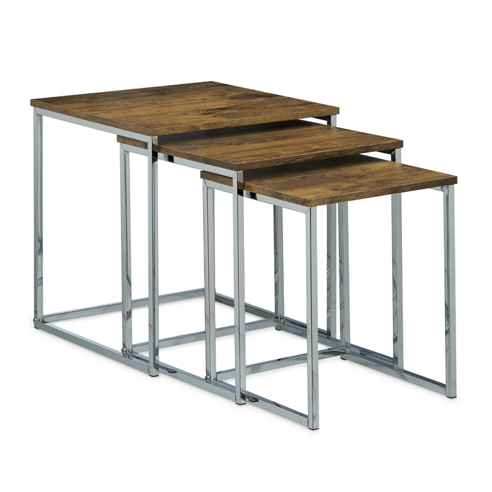 Relaxdays Beistelltische 3er Set Metallbeine