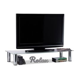 Relaxdays TV-Tisch Glas
