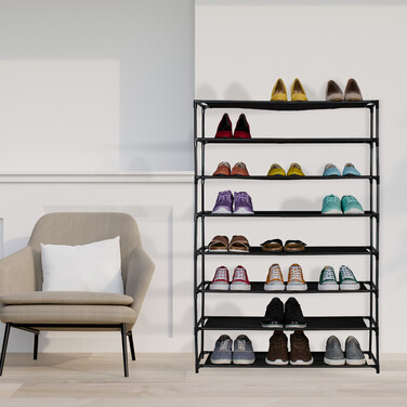 Relaxdays Schuhregal mit Stoffebenen