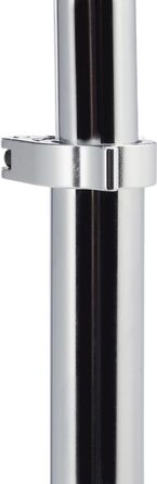 Relaxdays, Silber Kaffeetisch höhenverstellbar bis 70 cm, runder Wohnzimmertisch, verchromter Stahl, Glasplatte 46 cm Ø, Standard