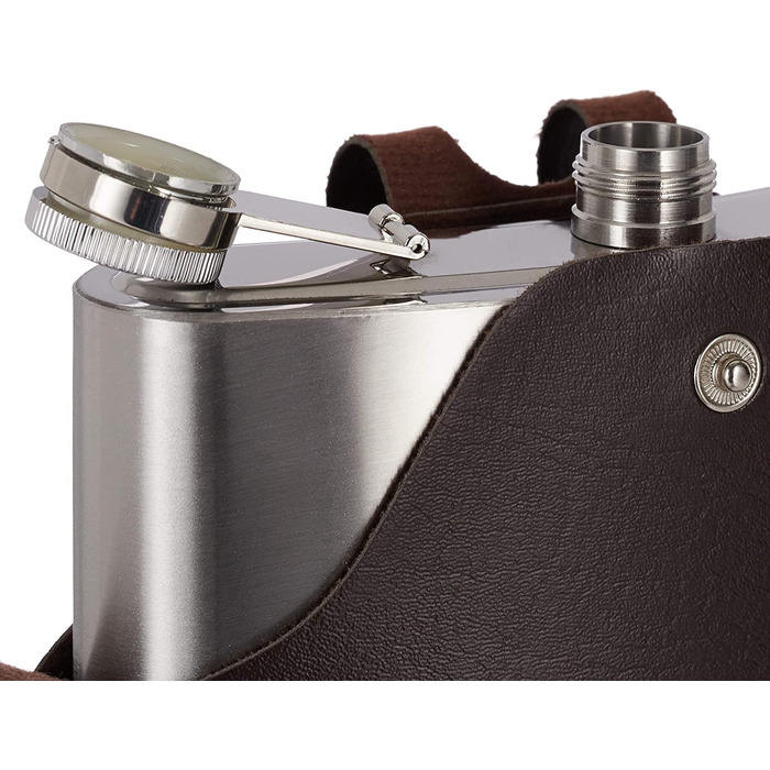 Relaxdays XXL Flachmann aus Edelstahl, hochwertige Taschenflasche zum Umhängen, 1,8l Fassungsvermögen, Partyspaß, Silber, 1 S