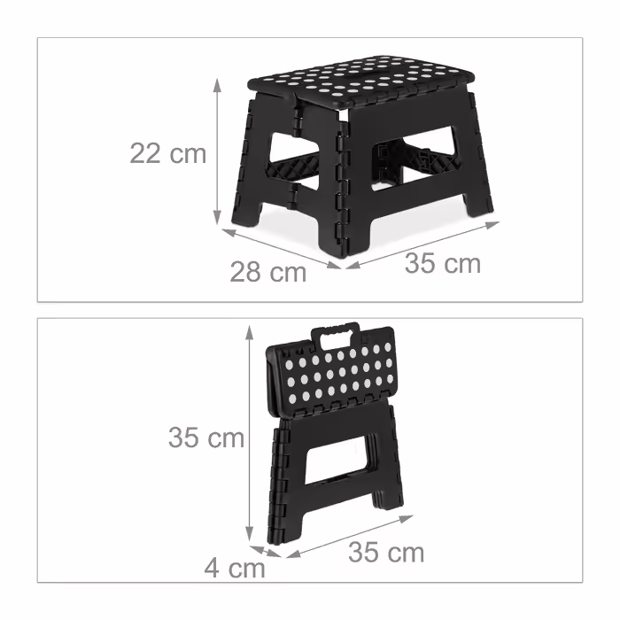 Relaxdays Klapphocker faltbar M