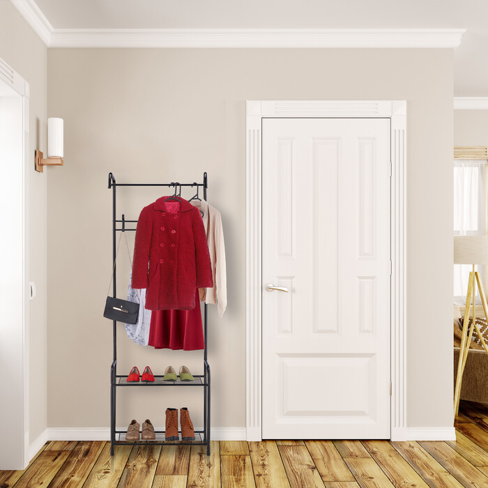 Relaxdays Garderobe mit 2 Schuhablagen