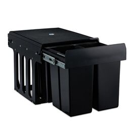 Relaxdays Einbaumülleimer schwarz 4x8 l