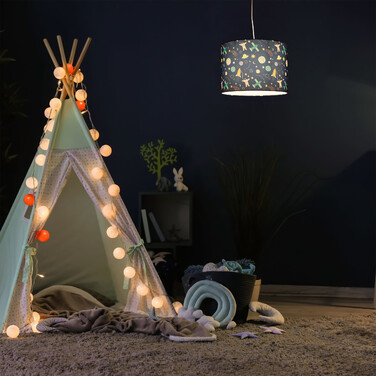 Relaxdays Hängelampe Kinderzimmer Weltraum