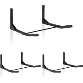 Relaxdays, schwarz Fahrrad Wandhalterung, klappbar, Radaufhängung, Tragkraft 30 kg, Radhalter HxBxT 19,5 x 44 x 47 cm, Fahrra