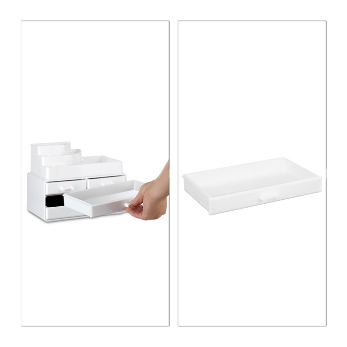 Relaxdays Make Up Organizer mit 4 Schubladen