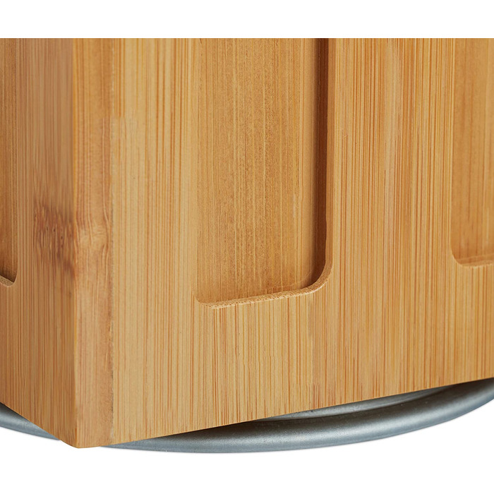Relaxdays Kapselhalter für Dolce Gusto Kaffeekapseln, drehbar, Kaffee Kapselspender, Bambus, HBT: 40,5x14x14 cm, natur (Für Nespresso Kapseln)