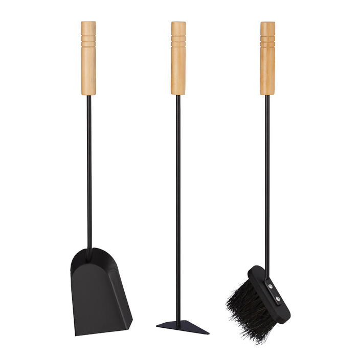 Relaxdays Kaminbesteck modern 4-teilig