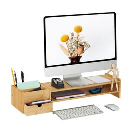 Relaxdays Monitorständer aus Bambus