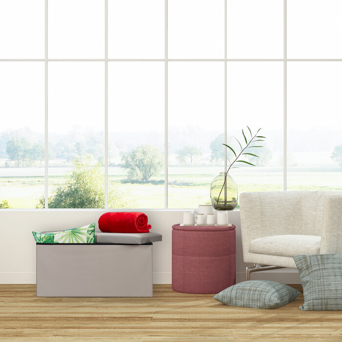 Relaxdays Sitzbank Kunstleder