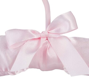 Relaxdays Kleiderbügel Satin,  weich gepolstert, 360° drehbarer Haken, dekorative Schleife, 38 cm breit, (10er Pack, Rosa)