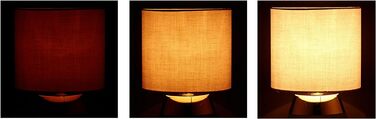 Relaxdays Nachttischlampe Touch dimmbar, moderne Touch Lampe, 3 Stufen, E14, Tischlampe, HxD: 32,5 x 18 cm, grau- (Gold)