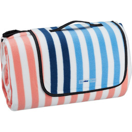 Relaxdays Picknickdecke, XXL, 200 x 300 cm, weiche Fleecedecke, wasserdicht und wärmeisolierend, Strandunterlage, bunt, 80% Polyester 10% Aluminium 10% Schaumstoff 200 x 300 cm Bunt