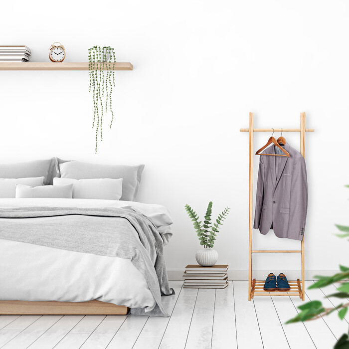 Relaxdays Kleiderständer mit Schubablage