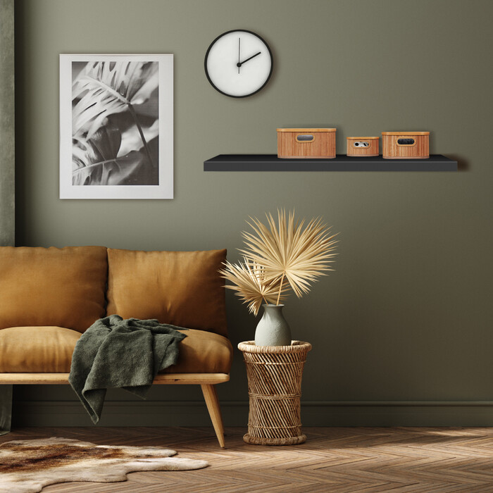 Relaxdays Bambus Aufbewahrungskorb im 3er Set