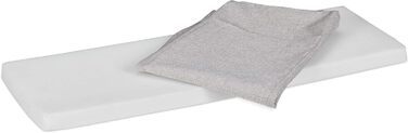Relaxdays Sitzbank mit Stauraum, 3 Körbe & Sitzkissen, Landhausstil, 44x105x35 cm, weiß