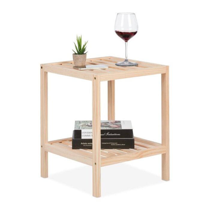 Relaxdays Beistelltisch aus Holz