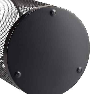 Relaxdays Schirmständer Metall, runder Schirmhalter aus Korbgeflecht, Stockhalter universal, 26cm Ø, 50cm hoch, schwarz