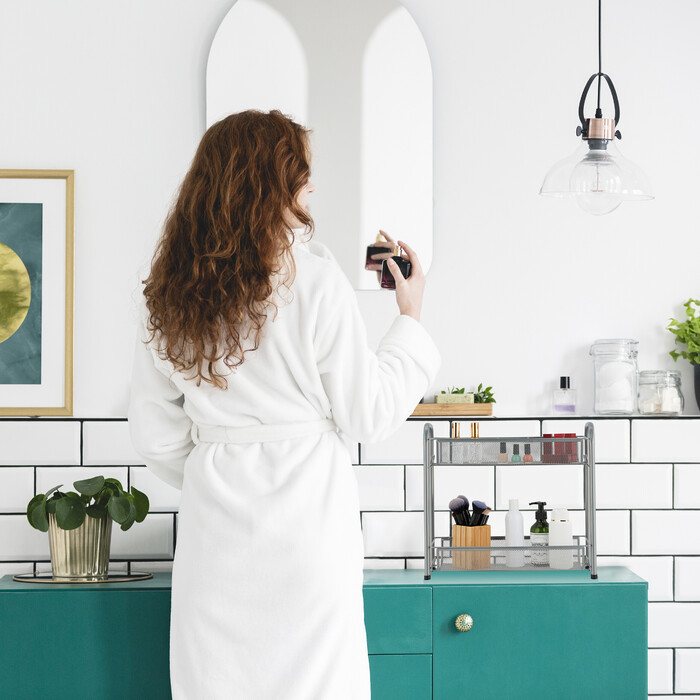 Relaxdays Metall Gewürzregal mit 2 Ablagen