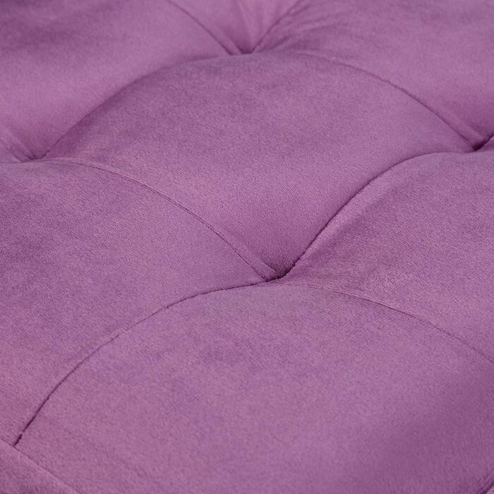 Relaxdays Samthocker mit Stauraum, Tablett im Deckel, Holzbeine, 35x38x38 cm, Mauve