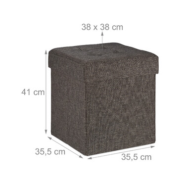 Relaxdays Sitzhocker mit Stauraum