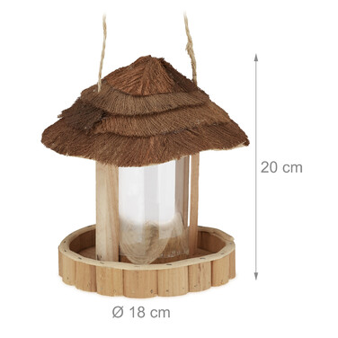 Relaxdays Vogelfutterhaus aus Holz