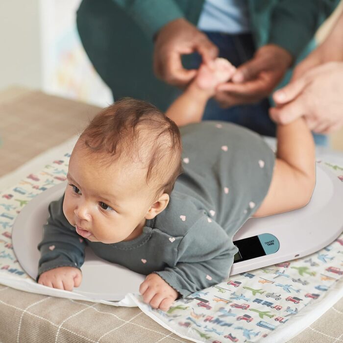 Relaxdays Digitale Babywaage, Säuglingswaage bis 20 kg, inkl. Batterien & USB-Kabel, Stillwaage, Kleintierwaage, weiß