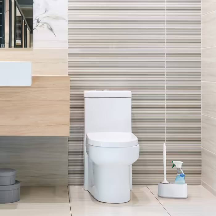 Relaxdays Toilettenbürste mit Wandhalterung