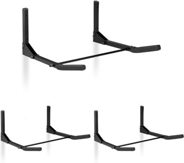Relaxdays, schwarz Fahrrad Wandhalterung, klappbar, Radaufhängung, Tragkraft 30 kg, Radhalter HxBxT 19,5 x 44 x 47 cm, Fahrra