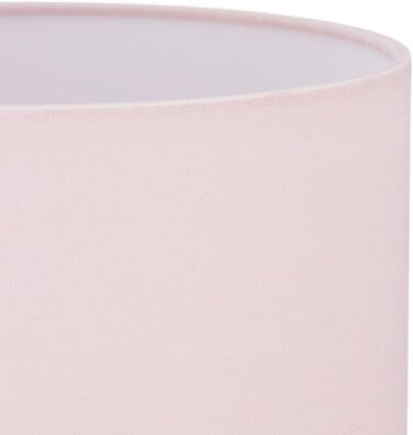 Relaxdays Nachttischlampe mit Touch, Tischlampe Wohn- & Schlafzimmer, Stoffschirm, E14, HxD: 32x18 cm, Touchlampe, rosa
