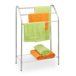 Relaxdays 3 armiger Handtuchständer mit Ablage