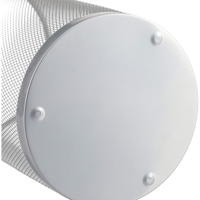 Relaxdays Schirmständer Metall, runder Schirmhalter aus Korbgeflecht, Stockhalter universal, 26cm Ø, 50cm hoch, (Silber)