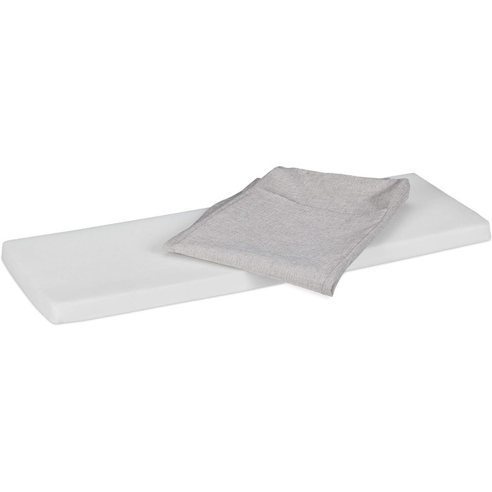 Relaxdays Sitzbank mit Stauraum, 3 Körbe & Sitzkissen, Landhausstil, 44x105x35 cm, weiß
