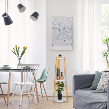 Relaxdays Pflanzenständer mit 3 Ablagen