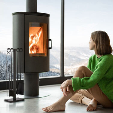 Relaxdays 5-teiliges Kaminbesteck in Schwarz