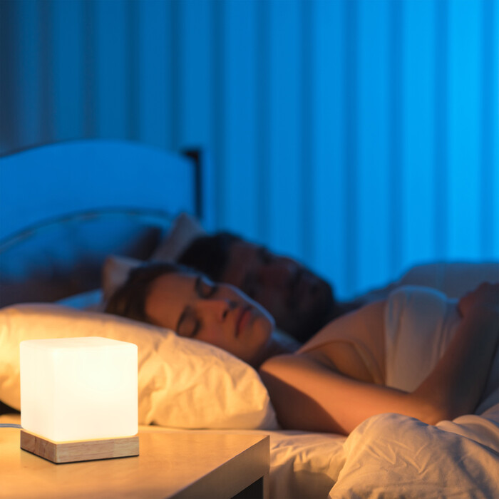 Relaxdays Tischlampe aus Milchglas