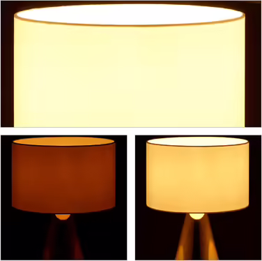 Relaxdays Tischlampe Touch dimmbar, moderne Nachttischlampe, HxD: 40 x 29 cm, E27, Tischleuchte mit Schirm, gold/weiß