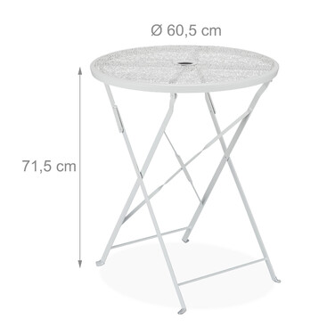 Relaxdays Klappbarer Metall Balkontisch