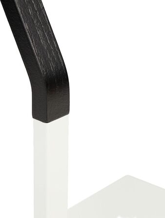 Relaxdays Handtuchständer, 2 Stangen, 85x43,5x20 cm, für Hand-& Duschtücher, Stahl & MDF, schwarz/weiß