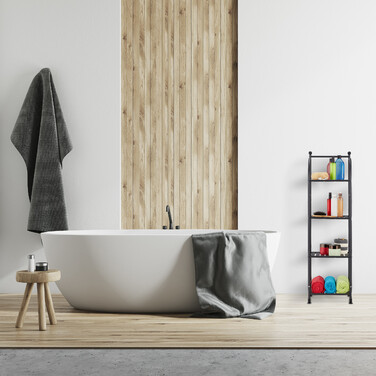 Relaxdays Schmales Standregal mit 4 Ablagen